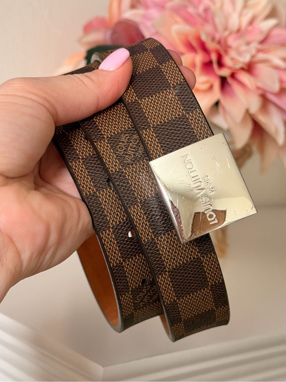 Authentic LOUIS VUITTON Damier Ebene Belt - Picture 5 of 16